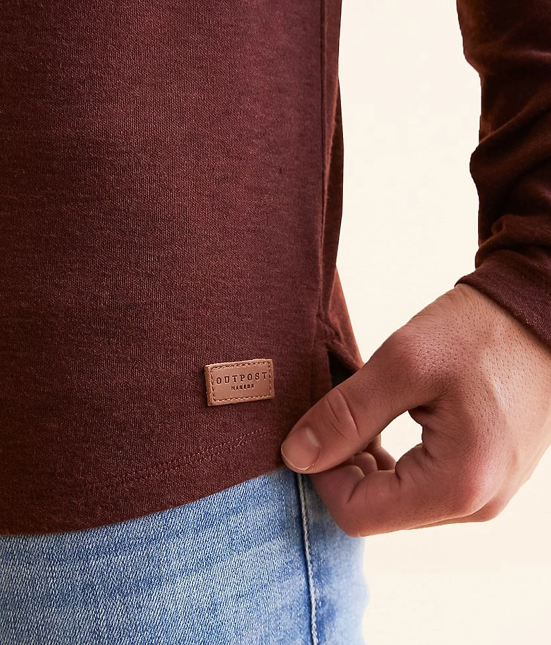 Brushed Knit Henley