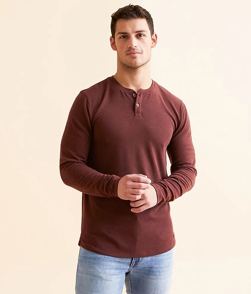 Brushed Knit Henley
