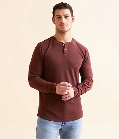 Brushed Knit Henley