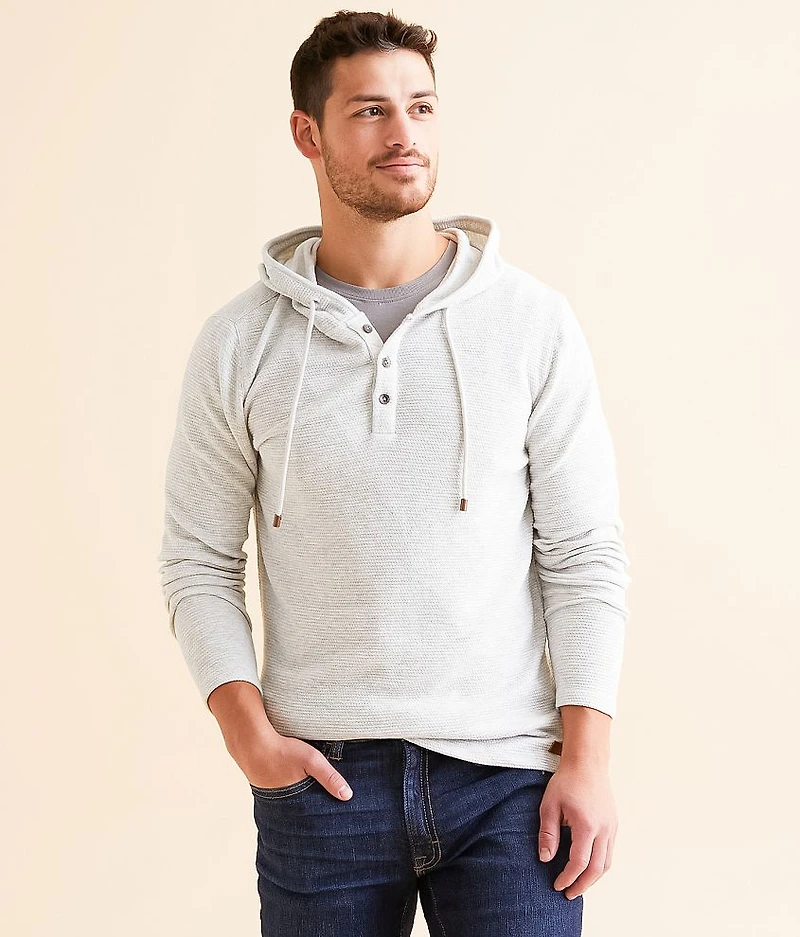 Heathered Henley Hoodie