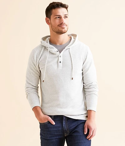 Heathered Henley Hoodie