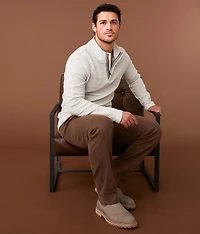 Textured Quarter Zip Pullover