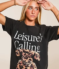 Leisure Is Calling Oversized T-Shirt