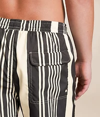 Striped Volley Swim Trunks