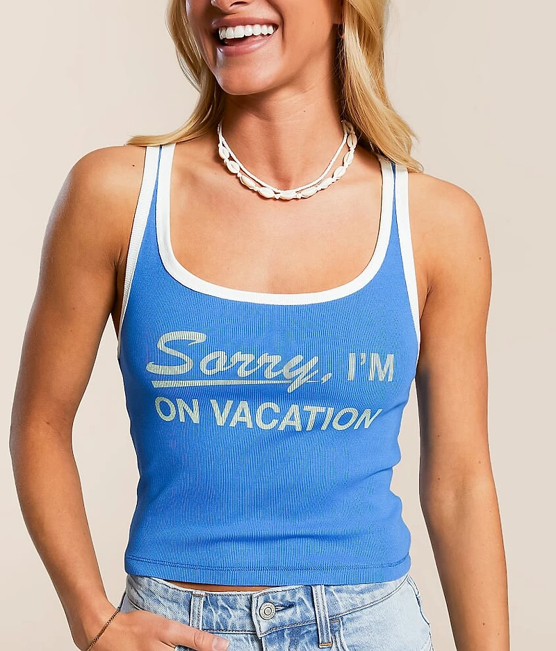 On Vacation Cropped Tank Top