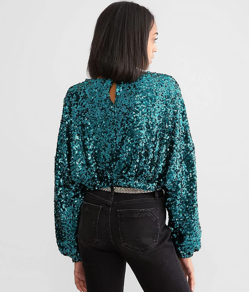Sequin Dolman Top