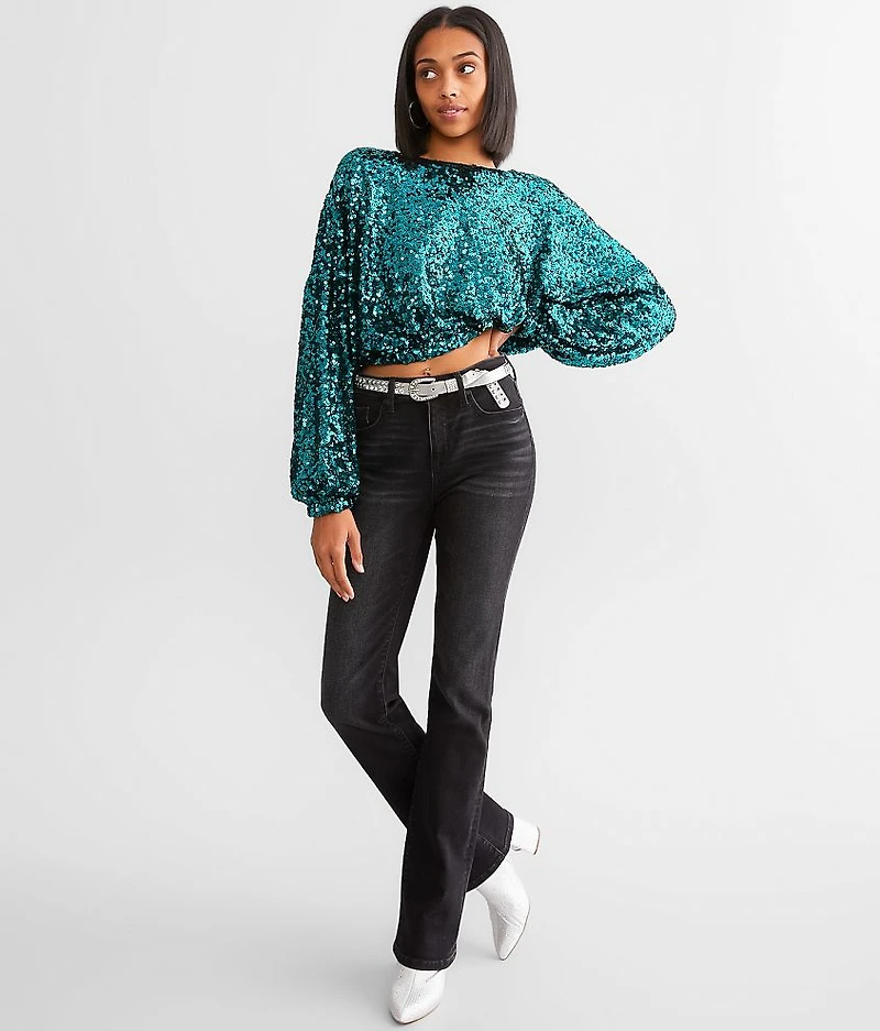Sequin Dolman Top