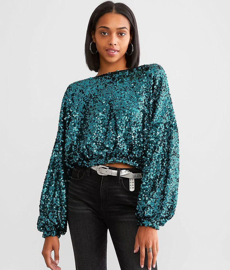 Sequin Dolman Top