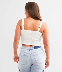 Denim Buckle Strap Tank Top