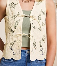 Crochet Front Tie Tank Top