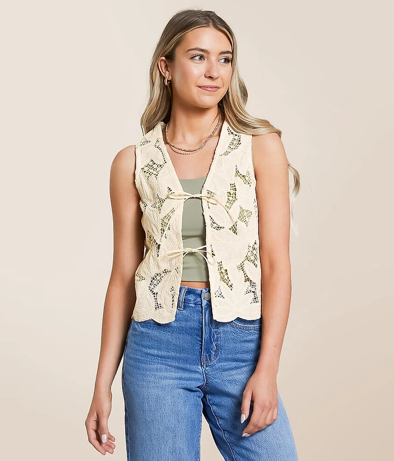 Crochet Front Tie Tank Top