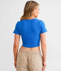 Square Neck Cropped Top