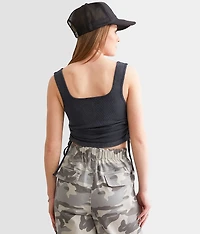 Cinch Tie Cropped Tank Top