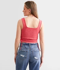 Cinch Tie Cropped Tank Top