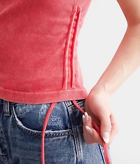 Cinch Tie Cropped Tank Top