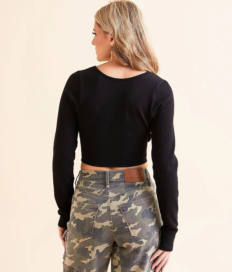 Ribbed Two Way Cropped Top