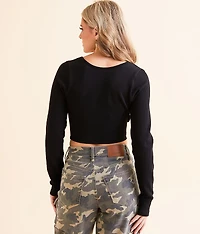 Ribbed Two Way Cropped Top