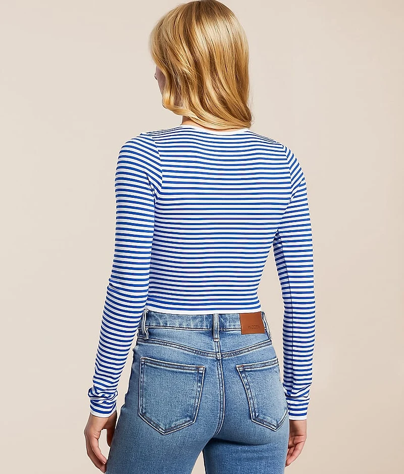 Striped Seamless Cropped Top