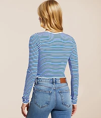 Striped Seamless Cropped Top