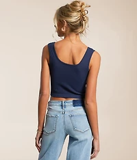 Notch Neck Cropped Tank Top