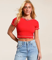 2-Way Waffle Cropped Top