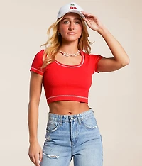 2-Way Waffle Cropped Top