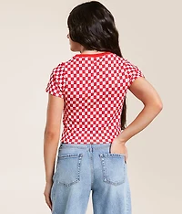 Checkered Crop Top