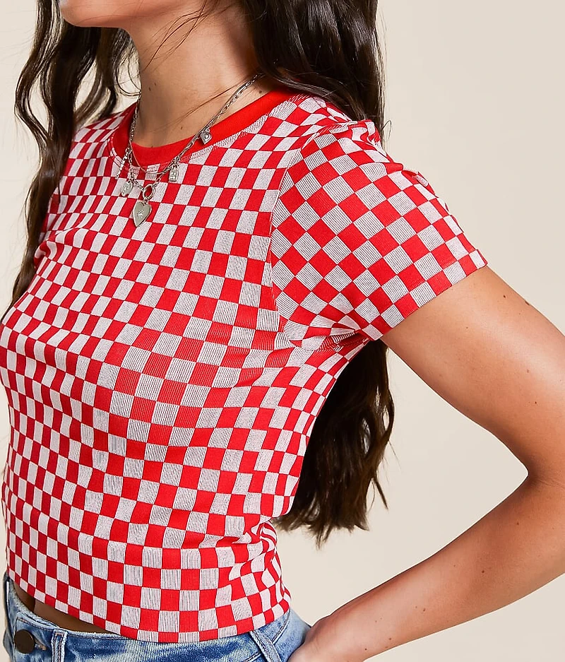 Checkered Crop Top