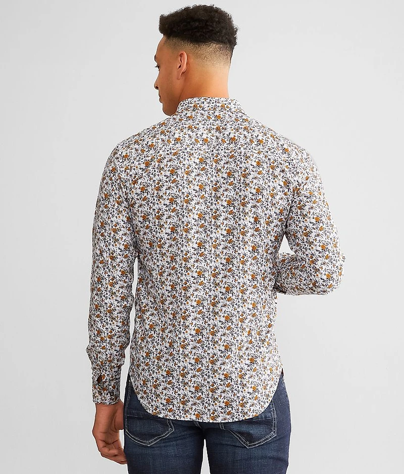 Floral Print Stretch Shirt