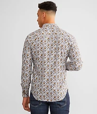 Floral Print Stretch Shirt