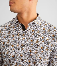 Floral Print Stretch Shirt