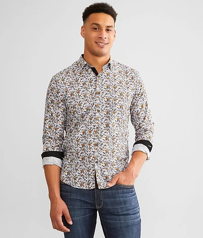 Floral Print Stretch Shirt