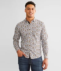 Floral Print Stretch Shirt