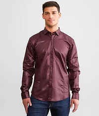 Foiled Checker Stretch Shirt