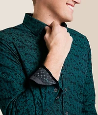 Flocked Floral Shirt