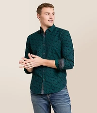 Flocked Floral Shirt