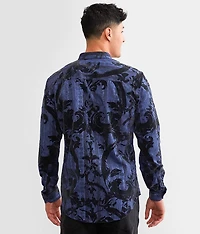 Flocked Metallic Shirt
