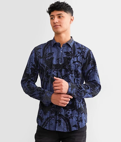 Flocked Metallic Shirt