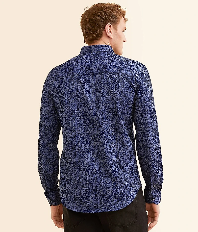 Flocked Chevron Shirt