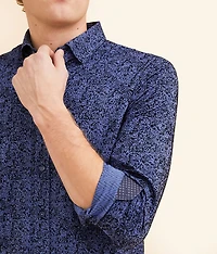 Flocked Chevron Shirt