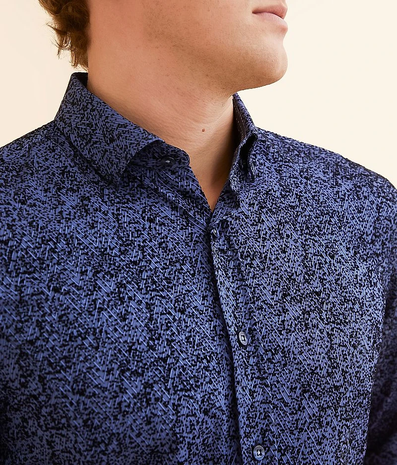 Flocked Chevron Shirt