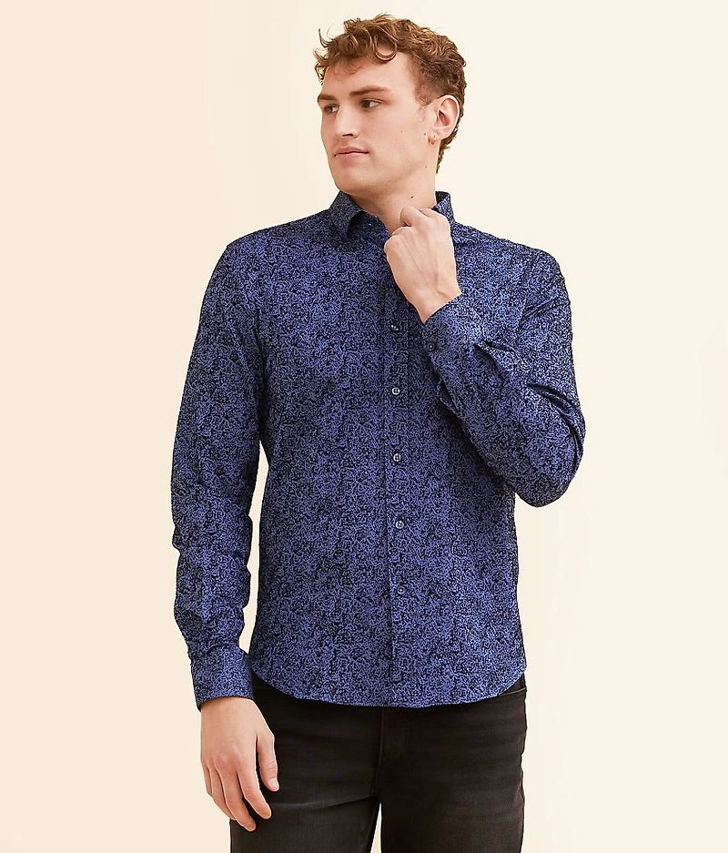 Flocked Chevron Shirt