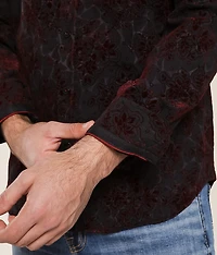 Flocked Floral Shirt