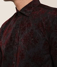 Flocked Floral Shirt