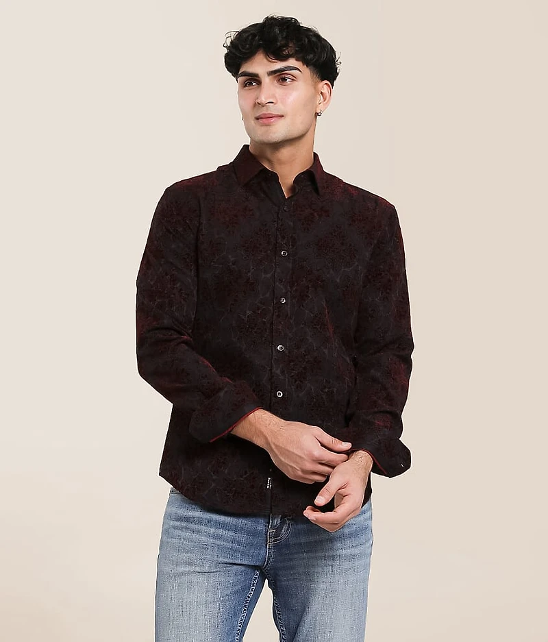 Flocked Floral Shirt