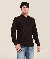 Flocked Floral Shirt