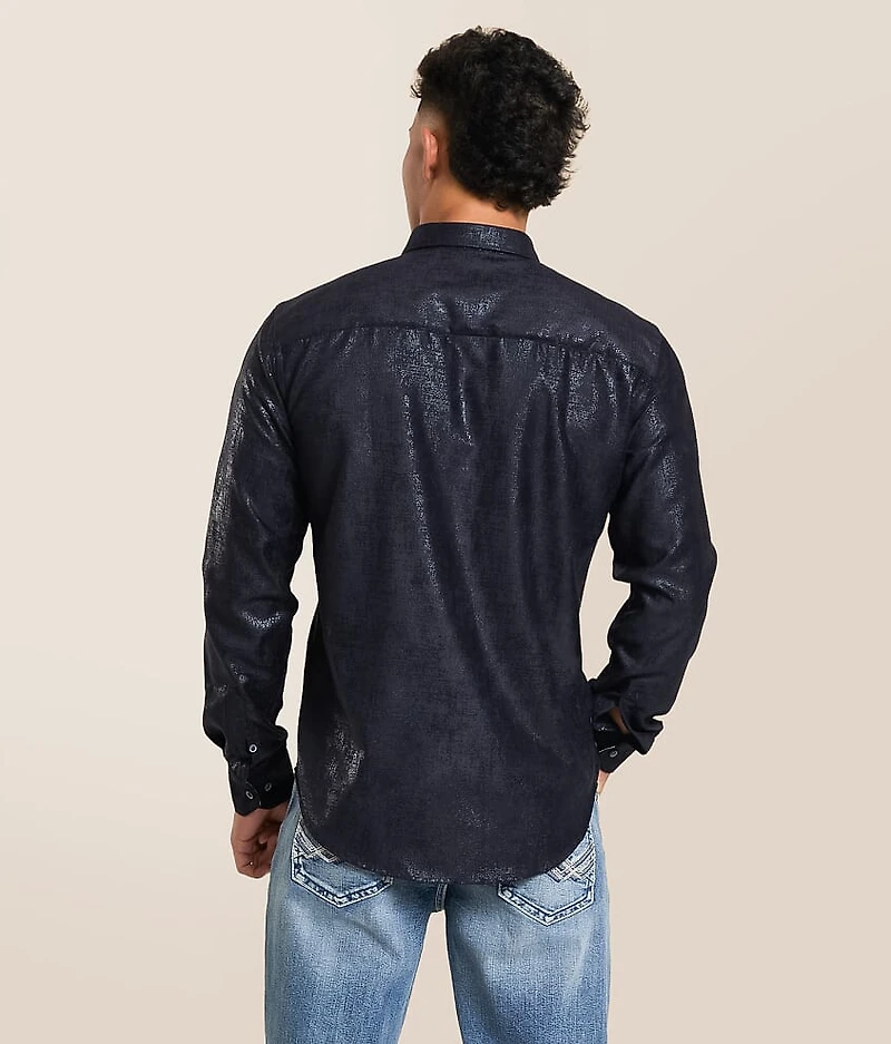 Tonal Faux Suede Shirt