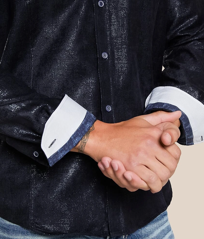 Tonal Faux Suede Shirt