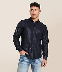 Tonal Faux Suede Shirt