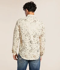 Foiled Paisley Textured Shirt